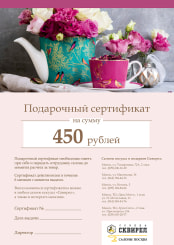 Подарочный сертификат на 450 рублей