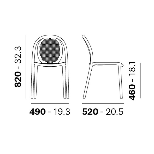Стул Pedrali Remind 3730, Rosso