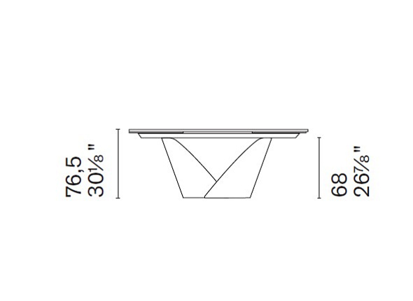 Стол Calligaris Calla 200(296)х100 CS4159-S, Matt Bronze