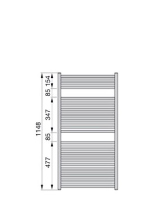 Полотенцесушитель Zehnder Toga 50х115 TG-120-050_M0529, водяной, Brown Quartz