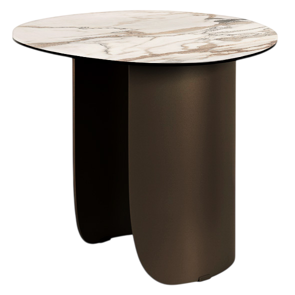 Стол журнальный Calligaris Twins 53х48 CS5156-A, Calacatta Paonazzo