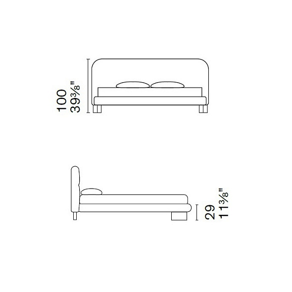 Кровать Calligaris Kilian Round 180х200 CS6107, Ecru