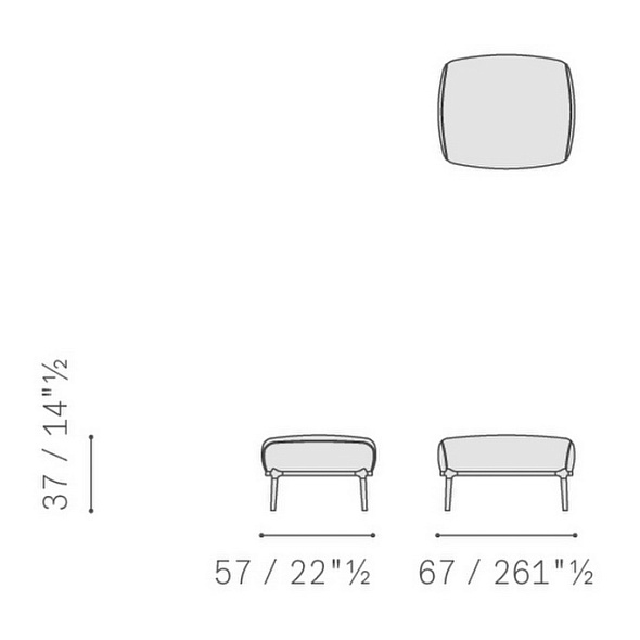 Пуф Poltrona Frau Archibald King, Celadon