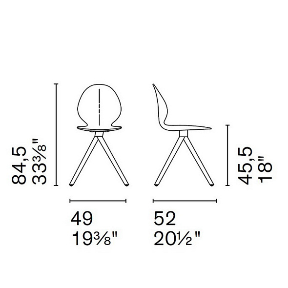 Стул Calligaris Basil 360 CS1856, Cognac