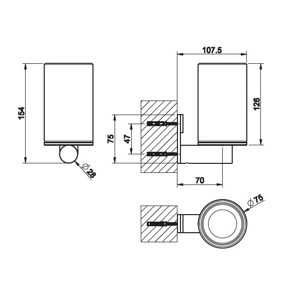 Стаканчик Gessi 316 54708.708, медь брашированная PVD