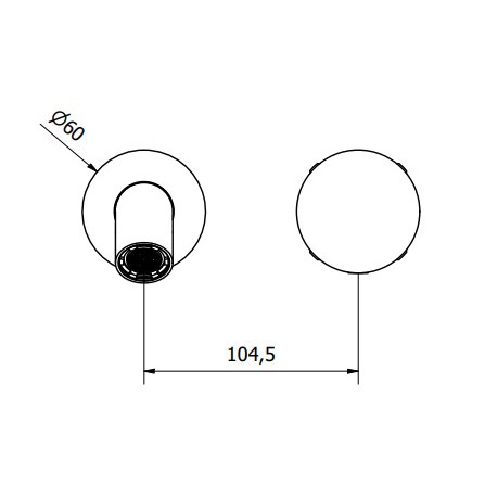 Внешняя часть iB Rubinetti Totem TO406BM смесителя для раковины, черный матовый
