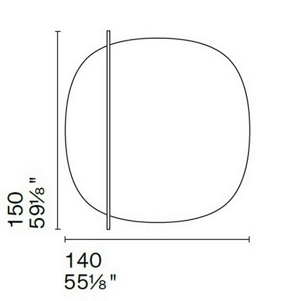 Зеркало Calligaris Vanity 140х150