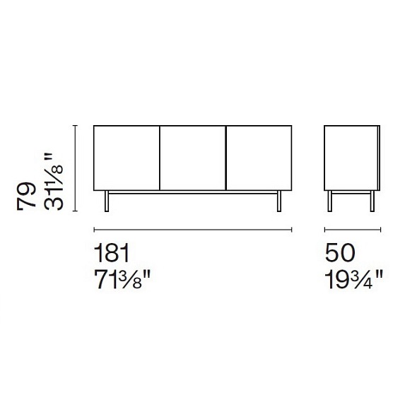 Комод Calligaris Sinuosa CS6216, Matt Pearl Beige