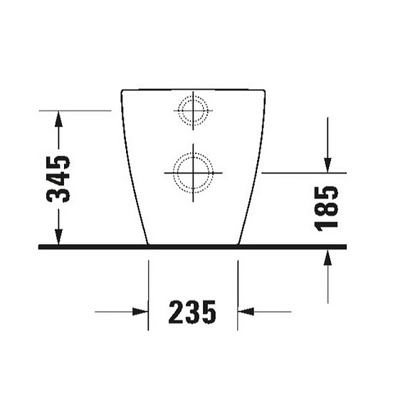 Унитаз приставной Duravit ME by Starck 60х37, Wondergliss, 21690900001, с сиденьем