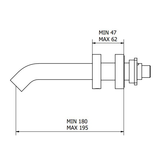 Внешняя часть iB Rubinetti Totem TO406BM смесителя для раковины, черный матовый
