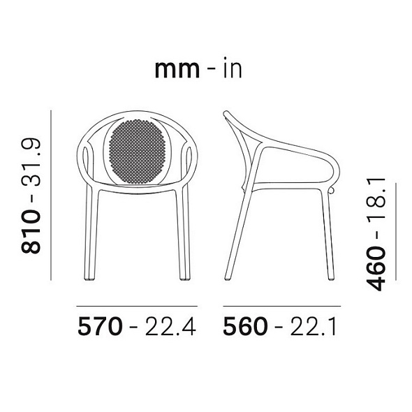 Стул Pedrali Remind 3735, Grigio