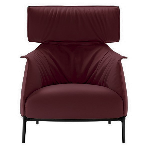 Кресло Poltrona Frau Archibald King, Gunmetal/Carrubo