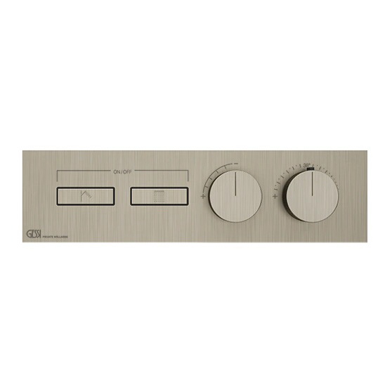 Внешняя часть Gessi HI-FI 63012.149 смесителя термостатического, брашированный никель