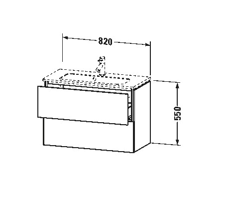 Тумба подвесная Duravit L-Cube 82х39 LC625702222, белая