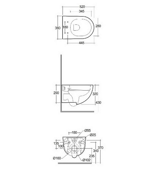 Унитаз подвесной RAK Ceramics Des, с сиденьем, белый