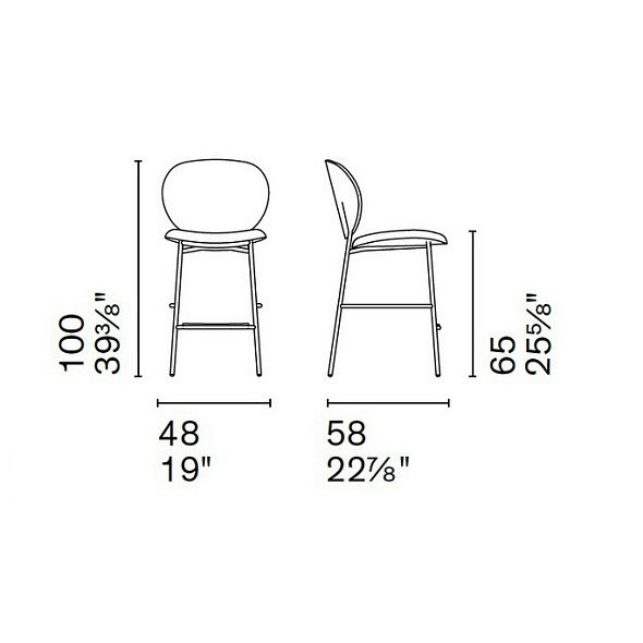 Стул полубарный Calligaris Ines CS2022, Pink
