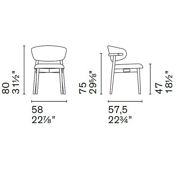 Стул Calligaris Calligaris Oleandro CS2034, Walnut / Hemp