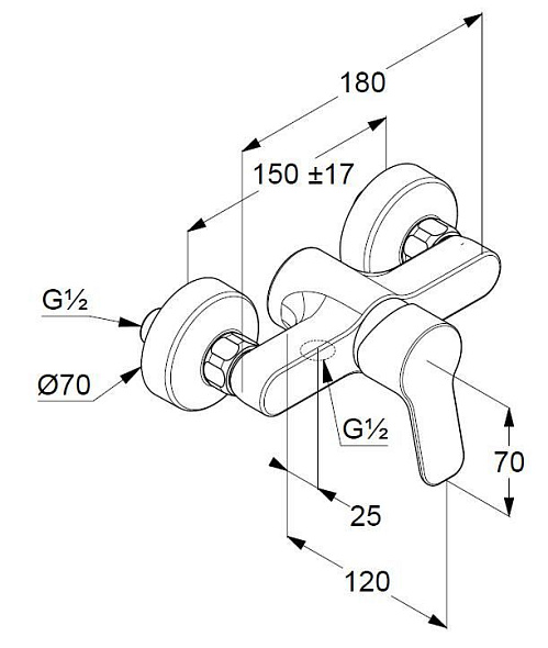 Смеситель для душа Pure&Easy q1_378419165, белый