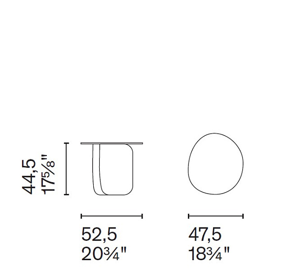 Стол журнальный Calligaris Twins 53х48, Bronze Matt