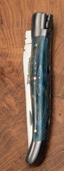 Нож карманный складной Pocket Knives 12 см, ручка - береза голубая