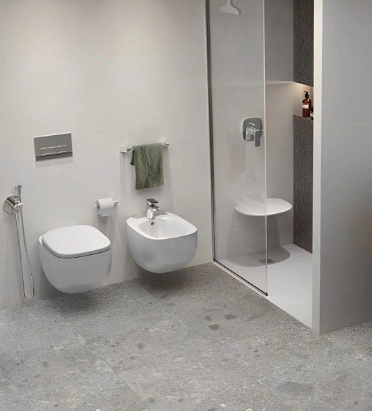 Унитаз подвесной RAK Ceramics Illusion, с сиденьем, белый