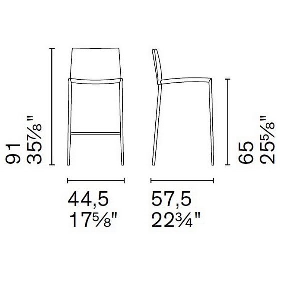 Стул полубарный Calligaris Aida, Taupe