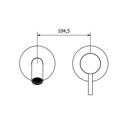 Внешняя часть iB Rubinetti M316 M3406SA смесителя для раковины, матовая нержавеющая сталь