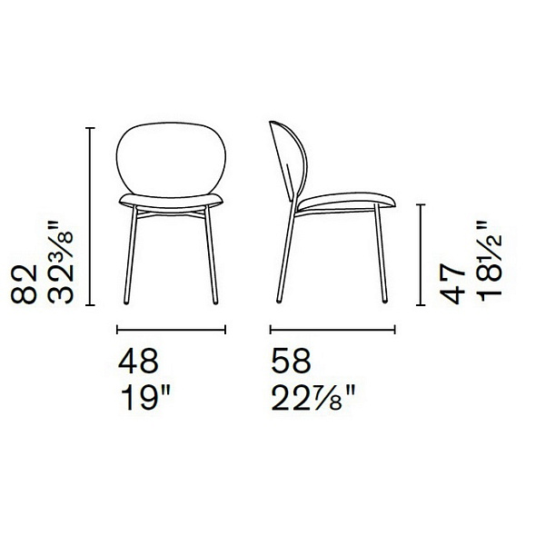 Стул Calligaris Ines CS2004, Ocean Blue