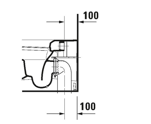 Унитаз приставной Duravit ME by Starck 60х37, Wondergliss, 21690900001, с сиденьем