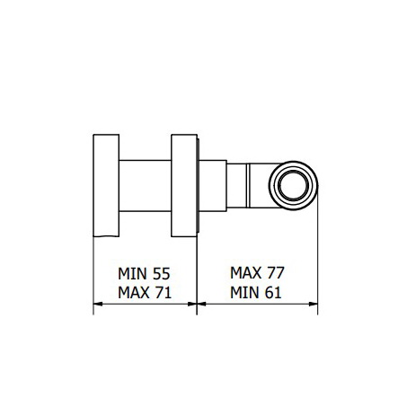 Внешняя часть iB Rubinetti Totem TO400BM смесителя для душа, черный матовый