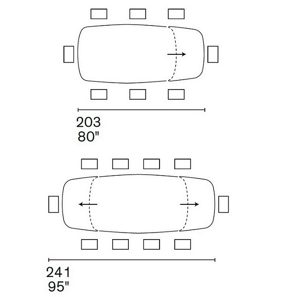 Стол Calligaris Cameo 165(241)х100, Calacatta Black Marble