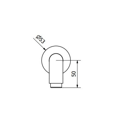 Вывод для душа iB Rubinetti Shower Head 316 P3059BM, черный матовый