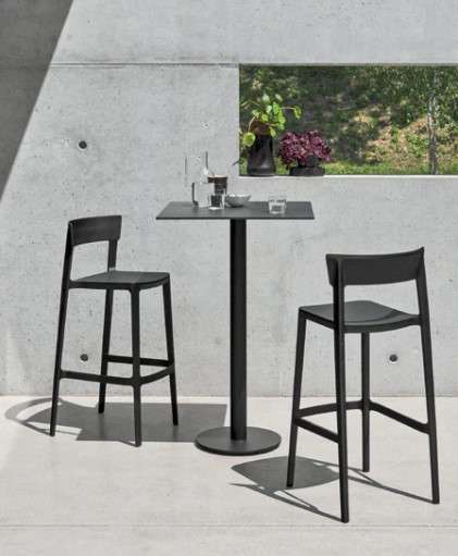 Стул полубарный Calligaris Skin Matt Black