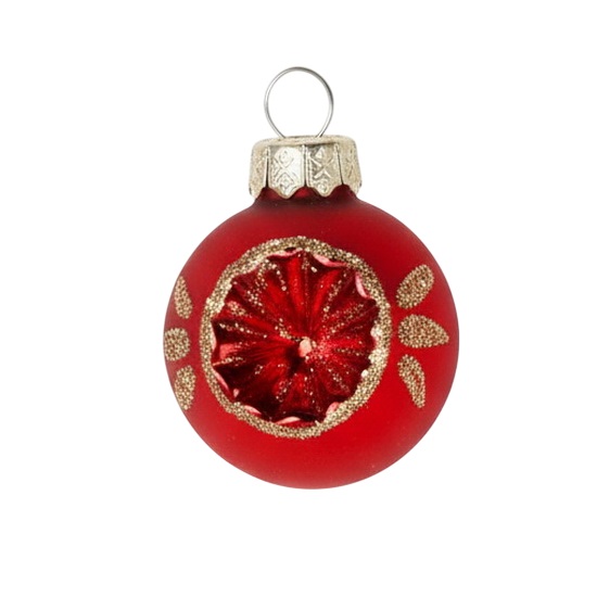 Елочный шар Inge's Christmas 3 см, красный матовый