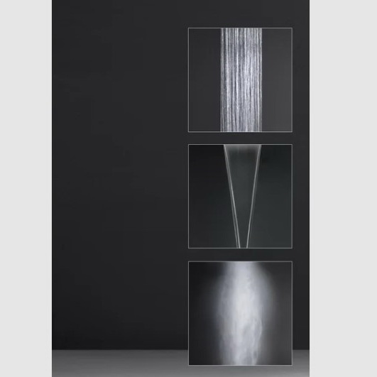 Лейка для душа Gessi Acciaio, с накладной панелью, потолочная, 50х50 см, зеркальная сталь