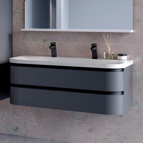 Тумба с раковиной Kolpa-San Vittoria OUV 120 DG, 120x50, подвесная, темный серый