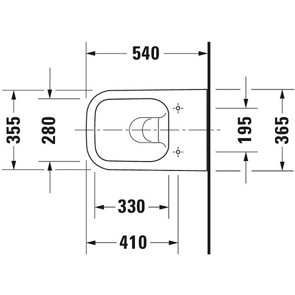 Унитаз подвесной Duravit Happy D.2 54х36, WonderGliss, 22220900001, с сиденьем