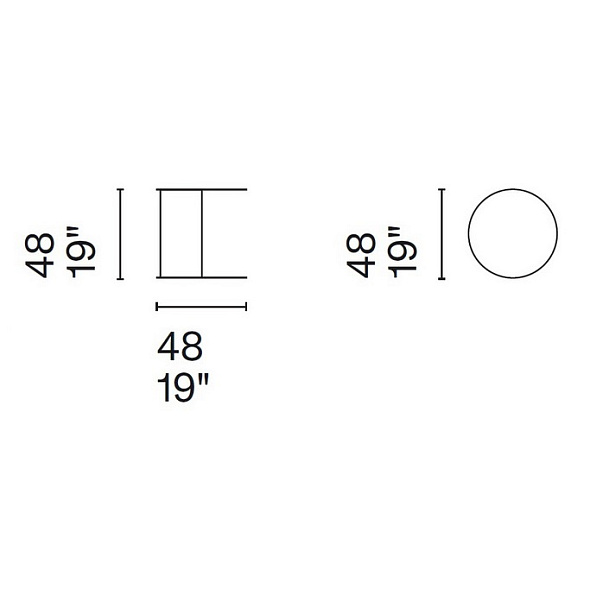 Стол журнальный Calligaris Sandy 48х48,Matt Bronze