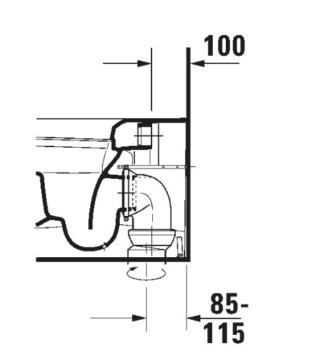 Унитаз приставной Duravit ME by Starck 60х37, Wondergliss, 21690900001, с сиденьем