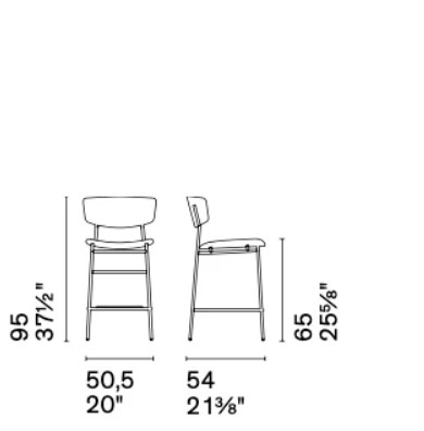 Стул полубарный Calligaris Fifties