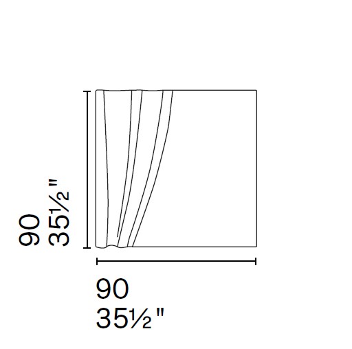 Зеркало Calligaris Sipario 90х90 CS5146-P