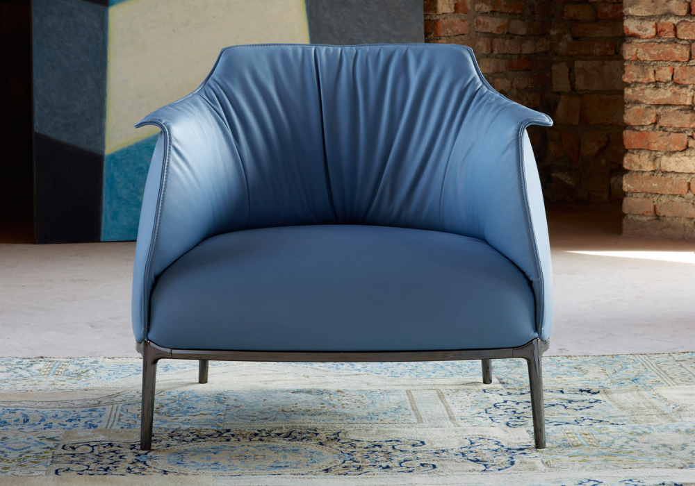 Poltrona Frau Archibald, Mineral Blue