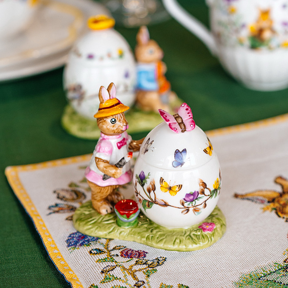 Шкатулка в форме яйца "Анна" Bunny Tales 11x7x10,5 см