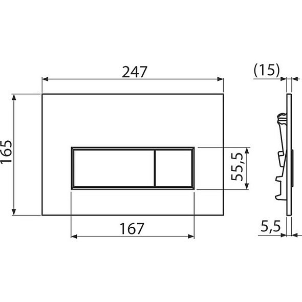 Панель смыва Alca Thin M576, белый матовый