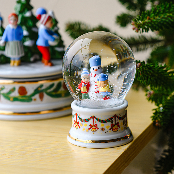 Снежный шар "Снеговик" Christmas lights 12 см