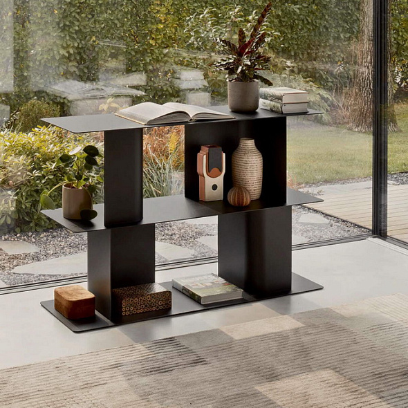 Стеллаж книжный Calligaris Carv, 130х85, Matt Bronze