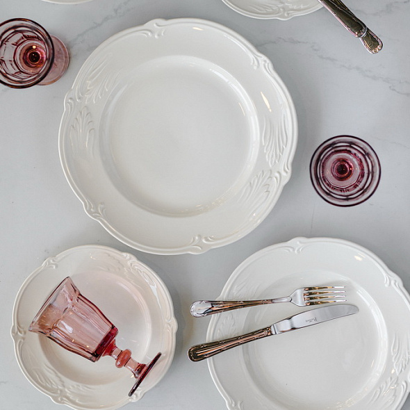 Набор тарелок столовых Rocaille Blanc 28,5 см, 4 шт