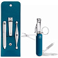 Набор маникюрный Zwilling Beauty Inox, 3 предмета и мультитул брелок, цвет бирюзовый