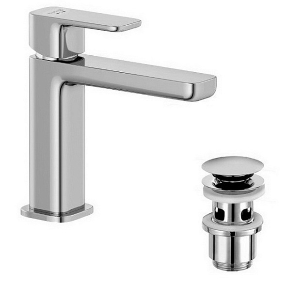 Смеситель для раковины Kludi Renon 422880575, с клапаном Click-Clack, хром