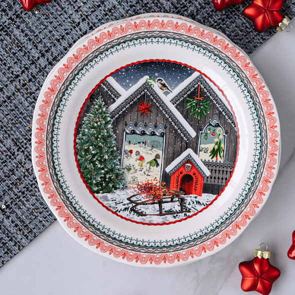 Тарелка салатная Chalet Christmas 22,4 см